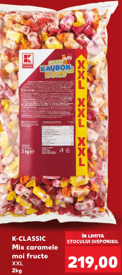 K-Classic Ассорти мягких фруктовых жевательных конфет XXL, 2 кг