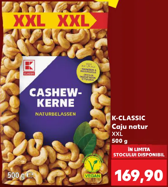 K-Classic Caju natur, 500 g