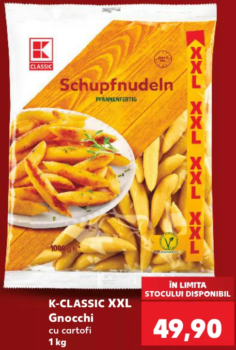 K-Classic Gnocchi cu cartofi, 1 kg