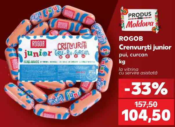 ROGOB Crenvurști Junior, 1 kg