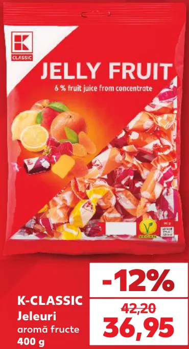 K-Classic, желейні цукерки з фруктовим смаком, 400 g
