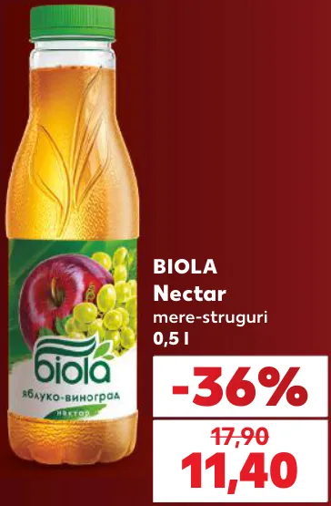 BIOLA Nectar mere-struguri, 0,5 l