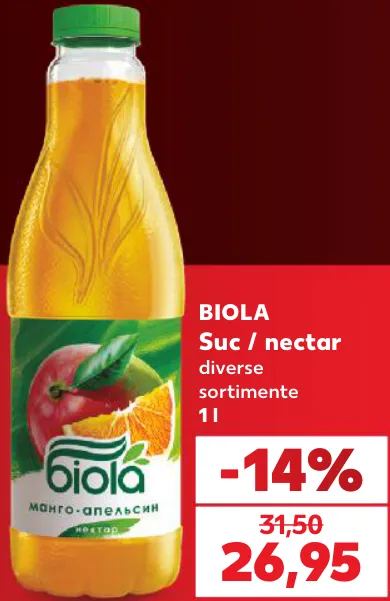 BIOLA Suc / nectar diverse sortimente, 1 l