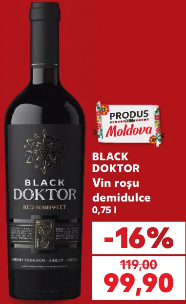 Black Doktor, vin roșu demidulce, 0,75 l