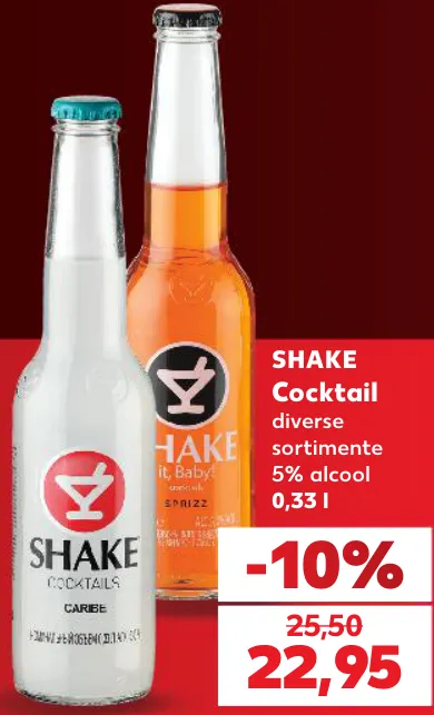 SHAKE Cocktail diverse sortimente, 0,33 l