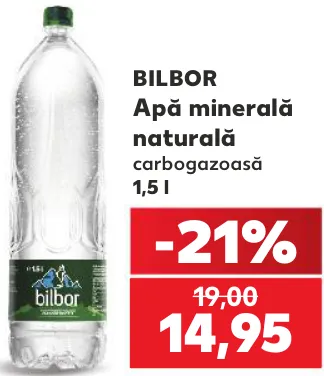 Bilbor Вода мінеральна природна газована, 1,5 l