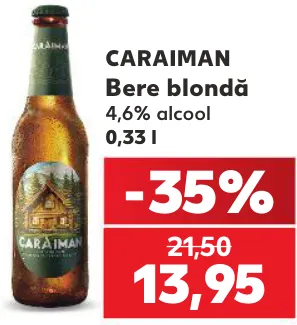 Bere blondă Caraiman, 0,33 l