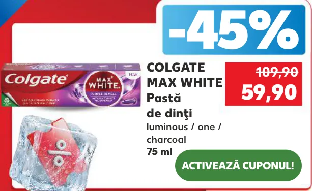 COLGATE MAX WHITE Pastă de dinți, 75 ml