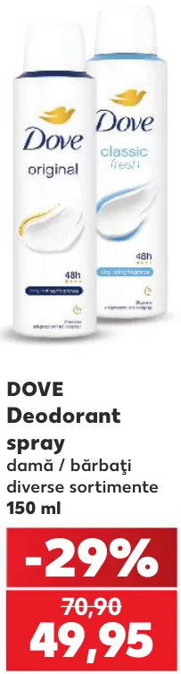 DOVE Deodorant spray, 150 ml