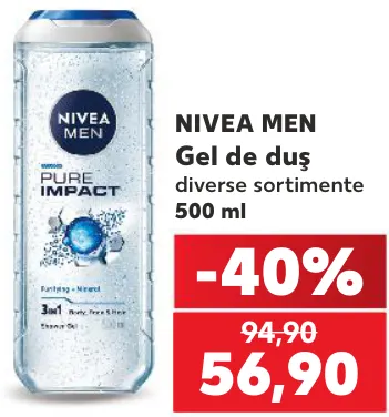 NIVEA MEN Gel de duș, 500 ml