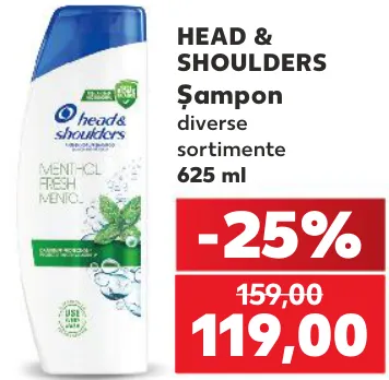 HEAD & SHOULDERS Șampon, 625 ml