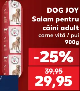 DOG JOY Salam pentru câini adulți, 900 g