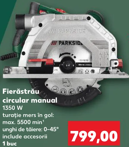 Fierăstrău circular manual PARKSIDE, 1 buc