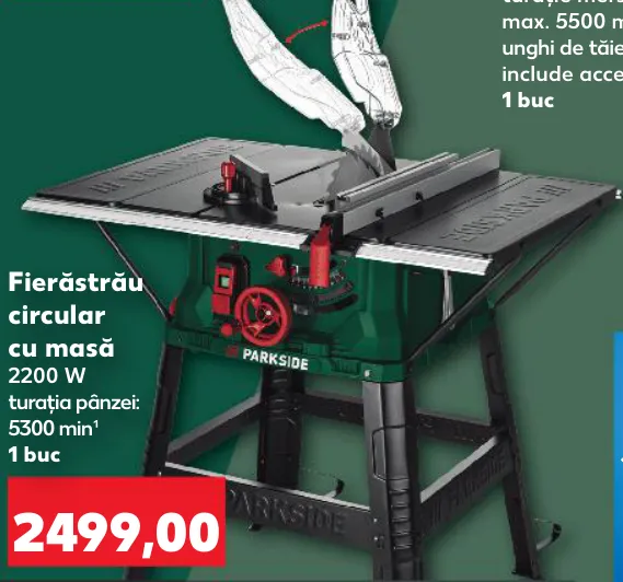 Fierăstrău circular cu masă PARKSIDE, 1 buc