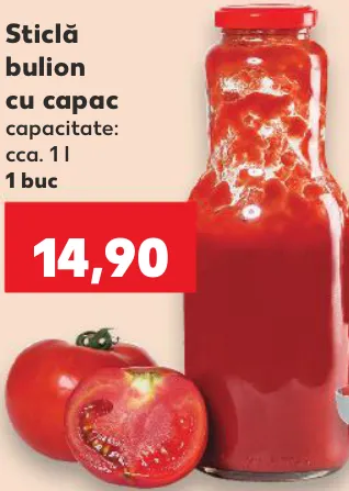 Sticlă bulion cu capac, cca. 1 l