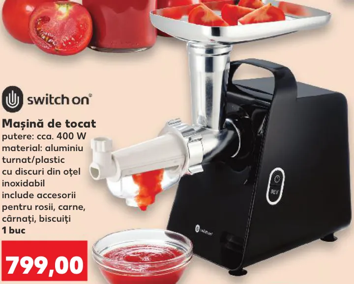 switch on Mașină de tocat