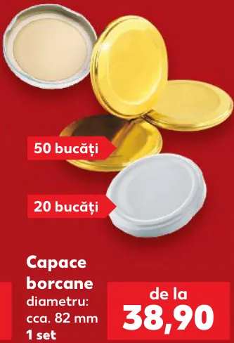 Capace borcane, 50/20 bucăți