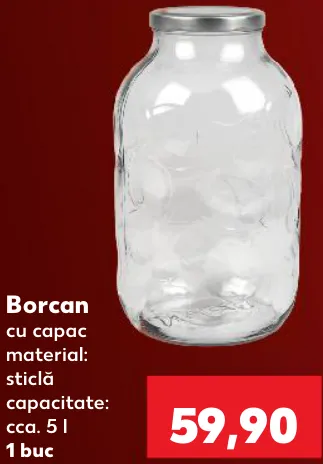 Borcan cu capac, cca. 5 l