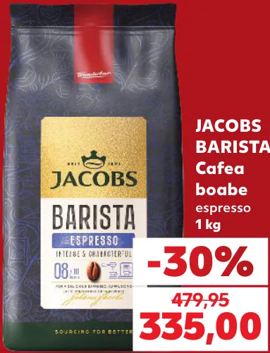 JACOBS BARISTA Cafea boabe espresso, 1 kg