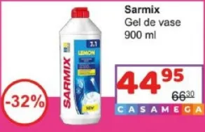 Sarmix Гель для миття посуду, 900 мл