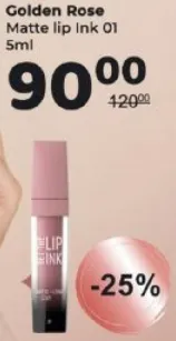 Golden Rose ruj lichid mat Matte Lip Ink, nuanța 01, 5 ml