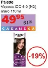 Vopsea de păr Palette ICC 4-0 (N3), maro, 110 ml