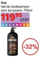 Axe Gel de duș & șampon Dark Temptation, 700 ml