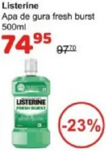 Listerine Apă de gură Fresh Burst, 500 ml