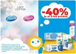 Produse de igienă Lady Cotton și Smile, sortiment ilustrat