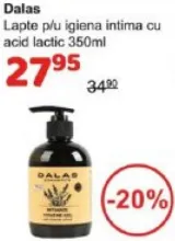 Молочко для интимной гигиены Dalas с молочной кислотой, 350 мл