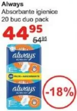 Absorbante igienice Always Duo Pack, 20 buc.