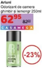 Odorizant de cameră Arluni, ghimbir și lemongrass, 250 ml