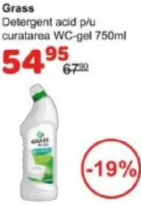 Gel acid pentru curățarea WC-ului Grass, 750 ml