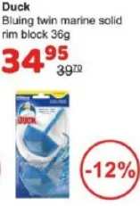 Bloc solid suspendat pentru vasul de toaletă Bliung twin marine Duck, 36 g