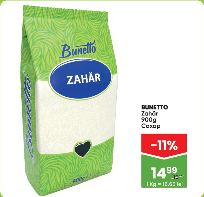 Zahăr Bunetto, 900 g