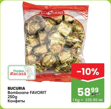 BUCURIA Bomboane FAVORIT, 250 g