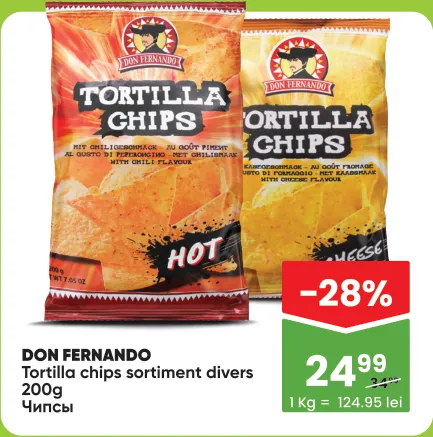 DON FERNANDO Tortilla chips, sortiment divers, 200 g