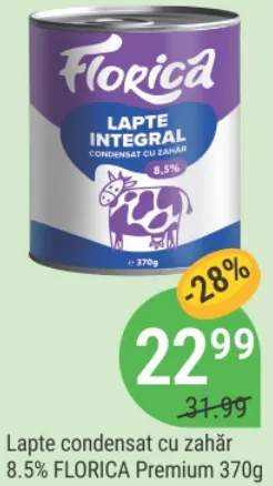 Сгущённое молоко с сахаром 8,5% FLORICA Premium, 370 г