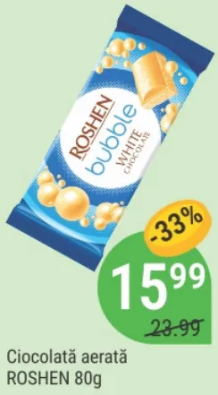 Ciocolată aerată ROSHEN, 80g