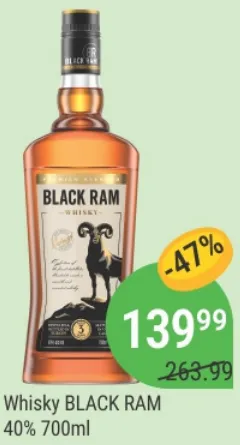 Виски BLACK RAM 40%, 700ml