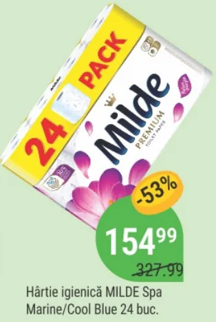 Туалетная бумага MILDE Spa Marine/Cool Blue, 24 шт.