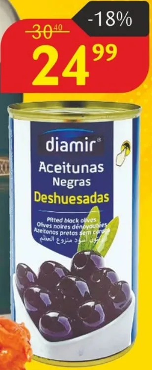 Măsline negre fără sâmburi — Aceitunas Negras Deshuesadas Diamir
