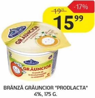 Brânză grăuncior „Prodlacta” 4%, 175 g