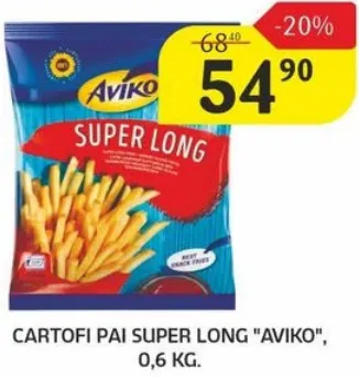 Cartofi pai Super Long „Aviko”, 0,6 kg