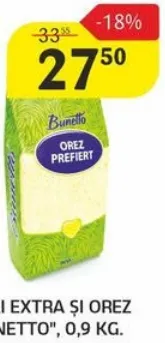 Orez premium „Bunetto”, 0,9 kg