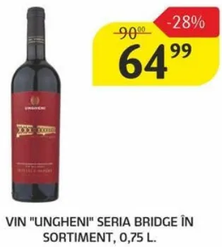 Vin „Ungheni” seria Bridge în sortiment, 0,75 L
