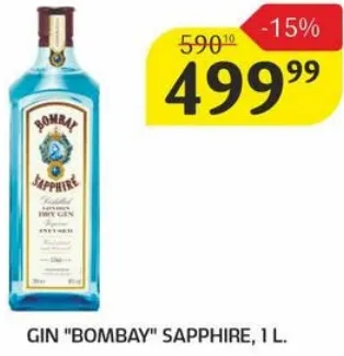 Gin „Bombay” Sapphire, 1 L