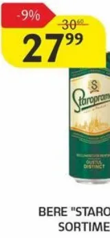 Bere „Staropramen” în sortiment — doză, 0,5 L