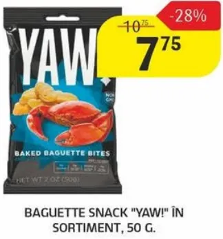 Gustări din baghetă „YAW!” în sortiment, 50 g