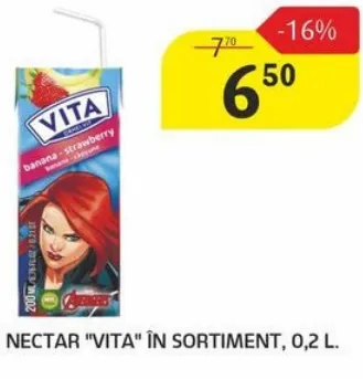 Nectar „Vita” în sortiment, 0,2 L
